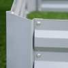 Outsunny Set of 2 291L Raised Garden Bed, Elevated Planter Box with Galvanised Steel Frame for Growing Flowers, Herbs, 100 x 100 x 30 cm, Grey