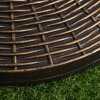 Outsunny 25 kg Round Cement Parasol Base, Umbrella Stand Holder with Rattan Style Pattern for 38, 48 mm Poles for Outdoor, Garden, Antique Bronze