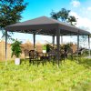 Outsunny Pop Up Gazebo 3 x 6m, Foldable Canopy Tent, Height Adjustable Wedding Awning Canopy w/ Carrying Bag, Grey