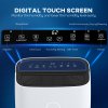 HOMCOM 16L/Day Portable Dehumidifier for Home, with LED Screen, Sleep Mode, 24H Timer, 4L Water Tank, Electric Air Dehumidifier for Damp Laundry Bedroom Basement