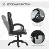 Vinsetto Gaming Chair Faux Leather Swivel Computer Racing Gamer Desk Chair for Home Office with Wheels, Black
