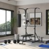 HOMCOM Home Gym Power Tower with Bench and Punching Bag, Multi-Function Adjustable Dip Sit Up Workout Station Equipment Heavy Duty for Home
