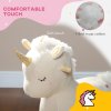 AIYAPLAY Rocking Horse, Kids Ride On Horse with Unicorn Design, Sounds, Plush Ride On Toy for Ages 2-4 Years, White