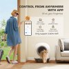 PawHut Self Cleaning Cat Litter Tray, 80L Extra Large Automatic Cat Litter Box with APP Control, Safety Protection, Odor Removal, Kitten Smart Toilet with Rubbish Bag for Multiple Kittens
