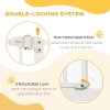 PawHut Pressure Fit Dog Stair Gate No Drilling Safety Gate Auto Close for Doorways, Hallways, 74-100cm Adjustable, 78cm Tall, White