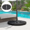 Outsunny 4 PCs 70KG Portable Round Parasol Base Umbrella Cross Stand Weights Holder Sand or Water Filled Outdoor Garden Patio Cantilever Cross Base Weight