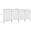 Outsunny Decorative Garden Fencing, 4PCs Outdoor Picket Fence Panels, 43in x 11.5ft Rustproof Metal Wire Landscape Flower Bed Border Edging Animal Barrier, Black