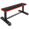 SPORTNOW Flat Weight Bench, Bench Press, Workout Bench with Dumbbell Rack, 300KG Weight Capacity, for Home Gym Weight Lifting Training