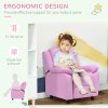 HOMCOM Kids Sofa Armchair Toddler Recliner Children's Chair Lounger Games Chair  PU Leather w/ Storage  (Pink)