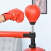 HOMCOM 155-205cm 3-IN-1 Freestanding Boxing Punching Bag Stand, Boxing Speed Trainer with Rotating Flexible Arm, Speed Ball, Fillable Base, Red