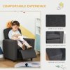 HOMCOM Kids Armchair Children Recliner Sofa Lounger Chair with Footrest for Playroom Bedroom Living Room, Grey