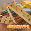 AIYAPLAY Toddler Climbing Frame, 3 in 1 Pikler Triangle Set with Ramp, Wooden Climbing Frame Indoor Baby Gym, for 18-48 Months, Multicoloured