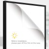 HOMCOM Football Shirt Frame Display, Acrylic Jersey Frame with UV Protection, Aluminium Sports Shirt Shadow Box for Basketball Football Baseball, 60 x 80 cm, Black