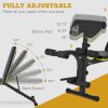 HOMCOM Multi-Functional Dumbbell Weight Bench Adjustable Sit-Up Stand for Home Gym
