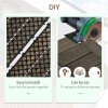 Outsunny 27 Pcs Wooden Interlocking Decking Tiles, 30 x 30 cm Outdoor Flooring Tiles, 2.5m² per Pack, for Patio, Balcony, Terrace, Hot Tub, Charcoal Grey
