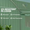 Outsunny 3 x 2 x 2m Polytunnel Greenhouse with 3 Roll-up Doors and Mesh Windows, Walk-in Garden Tunnel Warm House Tent with UV-resistant PE Cover and Galvanised Steel Frame, Green