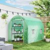 Outsunny 3L x 2W x 2H m Polytunnel Greenhouse, Walk-in Polytunnel Outdoor Garden Flower Vegetable Planter with Zipped Door