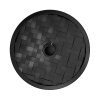 Outsunny 18kg Concrete Parasol Base with Rattan Effect, Heavy Duty Round Umbrella Stand, 45cm Dia. Patio Market Table Garden Parasol Stand for 38mm, 48mm Poles, Black