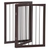PawHut 3 Panel Stair Gate Foldable Dog Door Gate Indoor Free Standing Safety Gate Pet Barrier 76cm Height