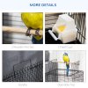 PawHut Bird Cage Parrot Cage Budgie Cage 59cm with Openable Top, Stand, Tray, Handles, Feeding Bowls for Parakeet, Finch, Black