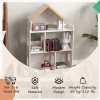 ZONEKIZ Toy Storage Shelf, 3 Tier Children Bookcase, Kids Bookshelf with Six Cubes, for Playroom, Nursery, Bedroom, Kids Room - White