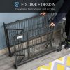 PawHut Metal Dog Cage Kennel Locking Door & Wheels Removable Tray Openable Top For Medium Pets 94 x 58 x 69.5 cm