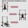 HOMCOM Smith Machine Squat Rack with Pull-Up Bar, Adjustable Weight Rack, Multi-Functional Weight Lifting Barbell Stand for Home, Gym, Strength Training