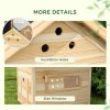 PawHut Wooden Duck House, Raised Poultry Coop with Double Doors, Openable Roof, Ventilation Holes, Removable Base, Natural Wood Finish