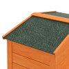 PawHut Rabbit Hutch Outdoor, 2 Tier Guinea Pig Hutch with Run, Ramp, Slide-out Tray, Asphalt Roof, 150 x 45 x 85cm