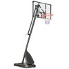 SPORTNOW Basketball Hoop Outdoor, Height Adjustable Basketball Hoop and Stand with Weighted Base, Portable on Wheels, 2.4-2.9m, Black