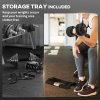 SPORTNOW 20KG Single Adjustable Dumbbell, 4-in-1 Weights with Storage Tray and Non-Slip Handle, Home Gym Fitness Equipment, Black