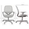 Vinsetto Office Chair, Breathable Mesh Swivel Desk Chair with Adjustable Height and  360 Degree Swivel Security Wheels for Home Office, Study, Grey