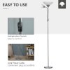HOMCOM Modern Floor Lamp, Uplighter 2-Light Tall Standing Lamp with Adjustable Heads,  for Living Room, Bedroom, Office