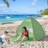 Outsunny Pop up Beach Tent, UV 30+ Sun Shelter with Carry Bag, 2x1.5m for 2-3 Person, Green