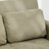 HOMCOM 2 Seater Sofa Bed, Convertible Bed Settee, Modern Fabric Loveseat Sofa Couch with 2 Cushions, Side Pockets for Living Room, Guest Room, Light Brown