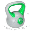 SPORTNOW Kettlebell, 16kg Kettle Bells with Handle for Home Gym Weight Lifting and Strength Training, Green and Grey