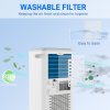 HOMCOM 9000 BTU Portable Air Conditioner, Smart Home WiFi Compatible, 2.6KW 4 in 1 Air Conditioning Unit, Dehumidifier, Fan with Remote, 24H Timer, Window Venting Kit, 20m², R290, A Energy Efficiency