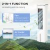 HOMCOM Evaporative Air Cooler, 5L Water Tank Oscillating Ice Cooling Fan with 3 Modes, 3 Speeds, 10H Timer, Detachable & Washable Filter, LED Display & Remote Control and Oscillation, White