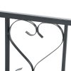 Outsunny Outdoor Garden Arch with Double Gates, Metal Garden Arbor for Climbing Plants, Roses, Vines, Wedding Arch for Outdoor, 114L x 50W x 206H cm, Dark Grey