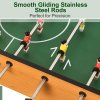 HOMCOM Folding Football Gaming Table Mini Foosball Soccer Table for Family Fun Indoor Play Sports