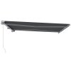 Outsunny 4x3m Full Cassette Electric/Manual Retractable Awning with Remote Controller, Sun Canopies for Patio Door Window with Remote Controller, Grey