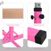 HOMCOM Height Adjustable Gymnastics Horizontal Bar For Kids Home Gym Training Children Junior Kip High Bar Fitness, Pink