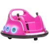 AIYAPLAY Angry Bird Licensed 12V Kids Bumper Car, 360 Rotation Waltzer Car with Joysticks, Remote Control, Music USB LED Lights, for 3-5 Years Old - Pink