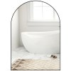 HOMCOM Arch Bathroom Mirror, 50 x 70cm Steel Framed Wall Mirror, Decorative Mirror for Bedroom, Living Room, Entryway