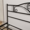 HOMCOM 5ft4 King Metal Bed Frame, Steel Bed Base with Headboard and Footboard, 31cm Under-bed Storage Space and Metal Slat Support for Bedroom, 165 x 211cm, Black