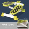 HOMCOM Portable Mini Stepper, Steppers for Exercise Workout with LCD Display Monitor, Anti-skid Foot Pedals for Home Gym Office, Yellow