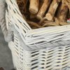 Outsunny Set of 3 Log Baskets for Wood Burner Indoor, Round torage Basket with Lining and Rope Handles for Fireside Storage, Blankets, Beige