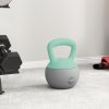 SPORTNOW Soft Kettlebell, 12kg Kettle Bell with Non-Slip Handle for Home Gym Weight Lifting and Strength Training, Grey and Green