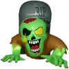 HOMCOM 5FT Halloween Inflatables Ghost and Tombstone, Blow Up Outdoor Halloween Decorations with Build-in LED Lights for Garden, Lawn, Party