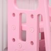 HOMCOM Kids Step Stool, Adjustable Standing Platform, Toddler Kitchen Stool , Standing Tower for Kids, Kitchen Counter with Three Adjustable Heights - Pink